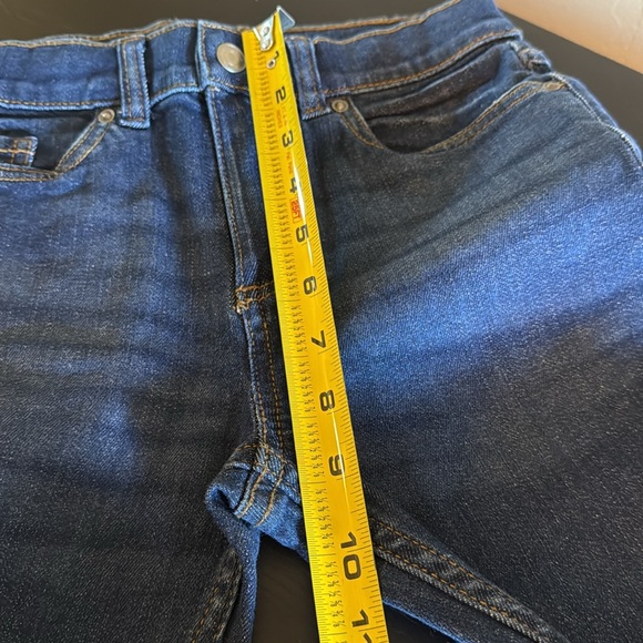 Hanna Anderson girls blue stretch denim Jeans with inside adjustable band New 8 - Picture 8 of 12